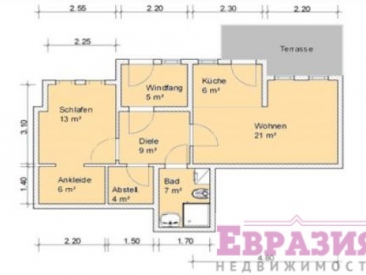 Современная двухкомнатная квартира с террасой в городе Цвикау - Германия - Саксония - Цвикау фото 6 Современная двухкомнатная квартира с террасой в городе Цвикау - Германия - Саксония - Цвикау, фото 6